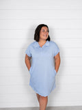 Out of the Blue Scalloped Dress