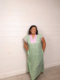 Pink & Green Floral Midi