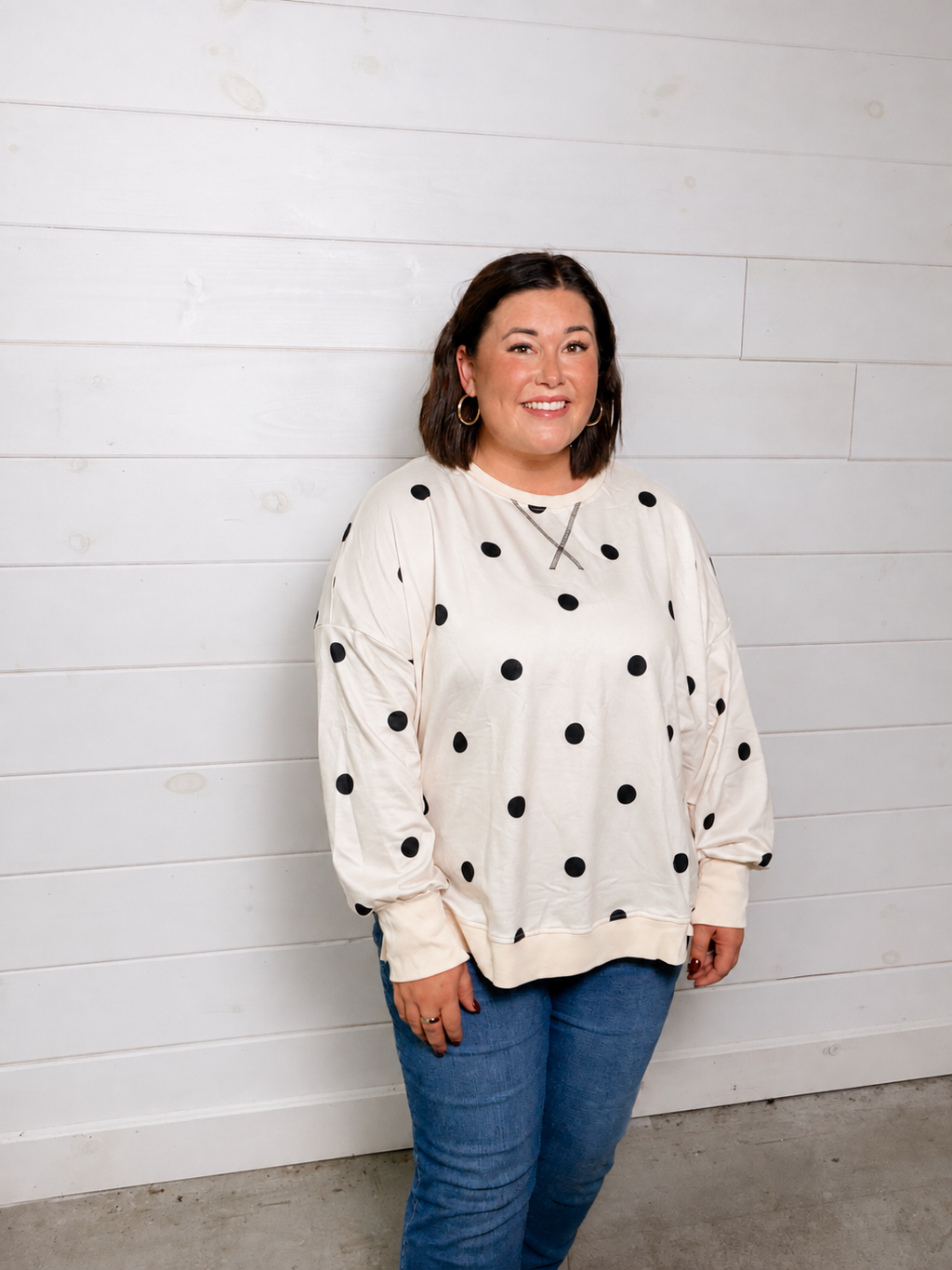 Polka Dot Sweatshirt
