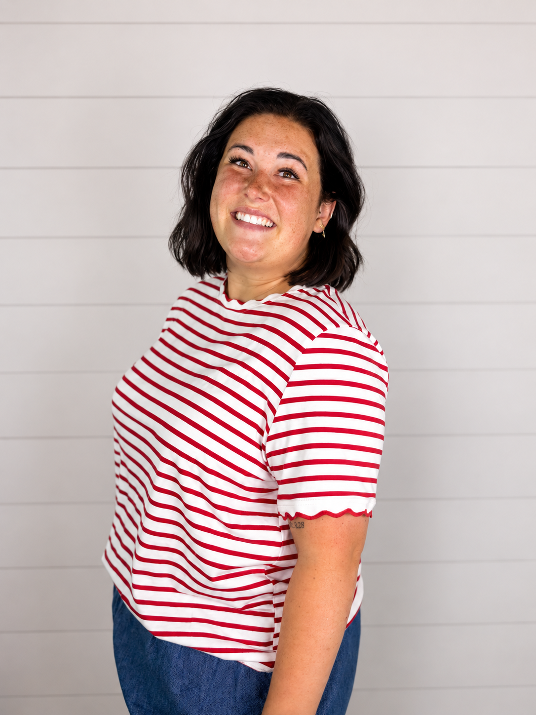 American Honey Scalloped Top
